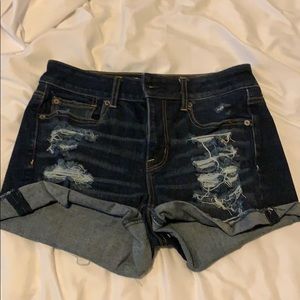 High-rise American Eagle jean shorts